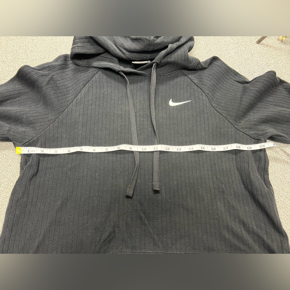 CLEARANCE Nike Black Hooded Ribbed Sweatshirt - Picture 12 of 12